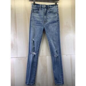 Abercrombie & Fitch Light Blue Distressed Women Jeans